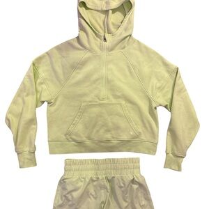 Matching key lime athletic wear